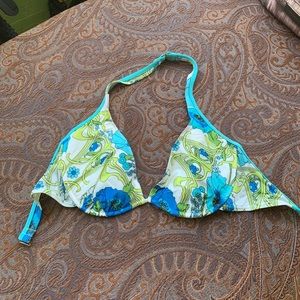 🔥NEW🔥NWOT VS FLORAL HALTER SWIM TOP 38DD
